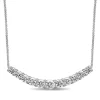 1 1/2 Ct. Tw. Diamond Curved Bar Necklace In 14K White Gold