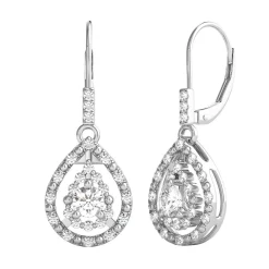 1/3 Ct. Tw. Diamond Dangle Earrings In 10K White Gold