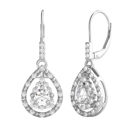 1/3 Ct. Tw. Diamond Dangle Earrings In 10K White Gold