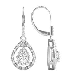 1/3 Ct. Tw. Diamond Dangle Earrings In 10K White Gold
