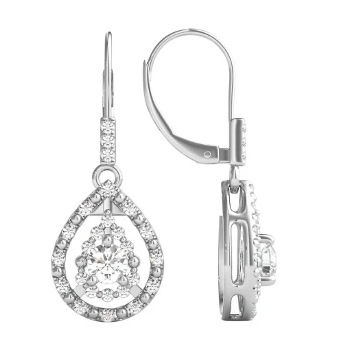1/3 Ct. Tw. Diamond Dangle Earrings In 10K White Gold