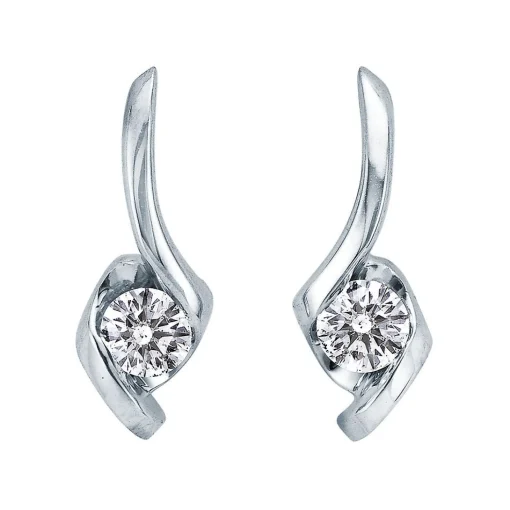 1/5 Ct. Tw. Diamond Drop Earrings In 14K White Gold