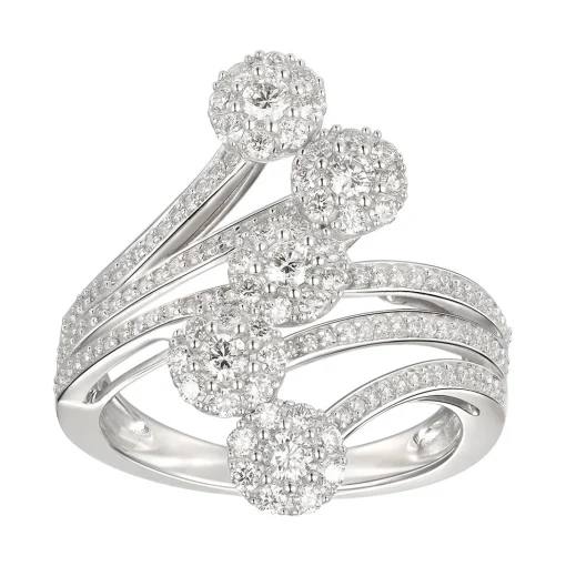 1 Ct. Tw. Diamond Five-Stone Ring In 10K White Gold