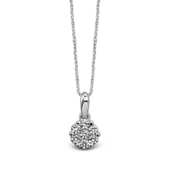 1/4 Ct. Tw. Diamond Flower Pendant