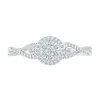 1/7 Ct. Tw. Diamond Halo Promise Ring In Sterling Silver
