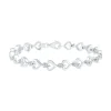 1/10 Ct. Tw. Diamond Heart Bracelet In Sterling Silver