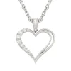 1/10 Ct. Tw. Diamond Heart Pendant In Sterling Silver