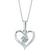 1/10 Ct. Tw. Diamond Heart Pendant In 10K White Gold