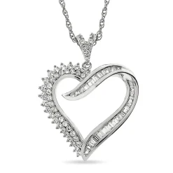 1/2 Ct. Tw. Diamond Heart Pendant In 10K White Gold