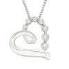 1/10 Ct. Tw. Diamond Heart Pendant In Sterling Silver