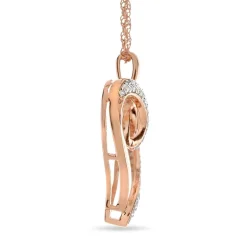 1/4 Ct. Tw. Diamond Heart Pendant In 10K Rose Gold