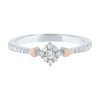 1/7 Ct. Tw. Diamond Heart Promise Ring In Sterling Silver