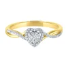 1/8 Ct. Tw. Diamond Heart Promise Ring In 10K Yellow Gold
