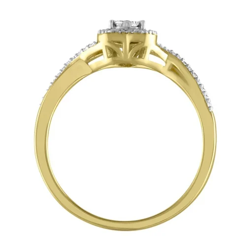 1/8 Ct. Tw. Diamond Heart Promise Ring In 10K Yellow Gold