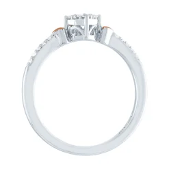 1/7 Ct. Tw. Diamond Heart Promise Ring In Sterling Silver