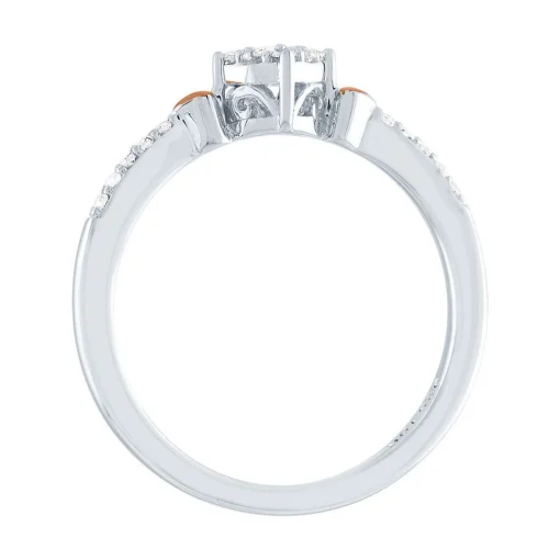 1/7 Ct. Tw. Diamond Heart Promise Ring In Sterling Silver