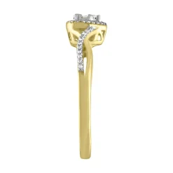 1/8 Ct. Tw. Diamond Heart Promise Ring In 10K Yellow Gold