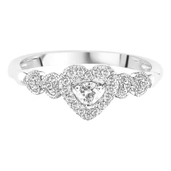 1/5 Ct. Tw. Diamond Heart Ring In 10K White Gold