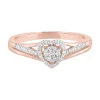 1/10 Ct. Tw. Diamond Heart Ring In 10K Rose Gold
