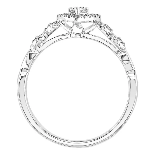 1/5 Ct. Tw. Diamond Heart Ring In 10K White Gold