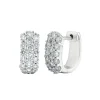 1 Ct. Tw. Diamond Hoop Earrings In 14K White Gold