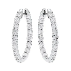 1/4 Ct. Tw. Diamond Hoop Earrings In