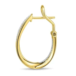 1/10 Ct. Tw. Diamond Hoop Earrings In 10K Yellow Gold