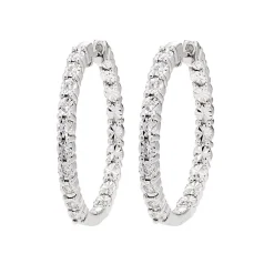 1/2 Ct. Tw. Diamond Illusion Hoop Earrings In