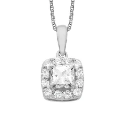 1/2 Ct. Tw. Diamond Illusion Pendant In