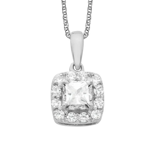 1/2 Ct. Tw. Diamond Illusion Pendant In