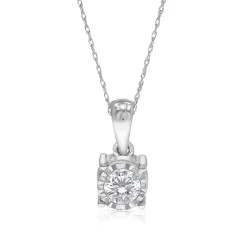 1/2 Ct. Tw. Diamond Illusion Pendant In