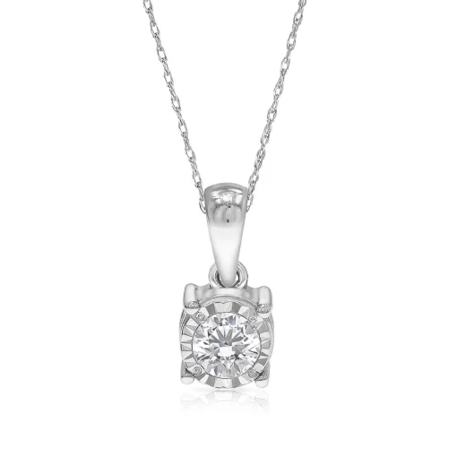 1/2 Ct. Tw. Diamond Illusion Pendant In