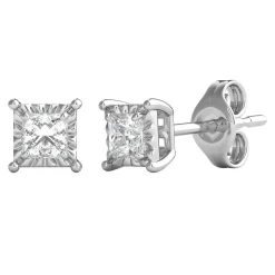 1/3 Ct. Tw. Diamond Illusion Stud Earrings In