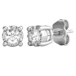 1/3 Ct. Tw. Diamond Illusion Stud Earrings In