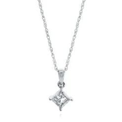 1/10 Ct. Tw. Diamond Illusion Solitaire Pendant In