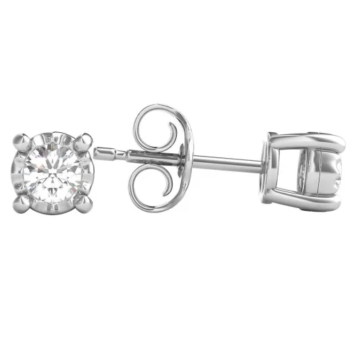 1/3 Ct. Tw. Diamond Illusion Stud Earrings In