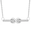 1/10 Ct. Tw. Diamond Infinity Bar Necklace In Sterling Silver
