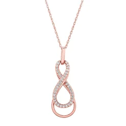 1/10 Ct. Tw. Diamond Infinity Pendant In 10K Rose Gold