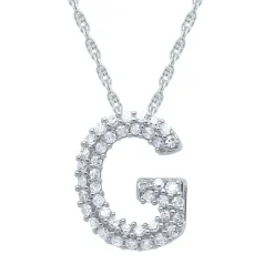 1/7 Ct. Tw. Diamond Initial Pendant In