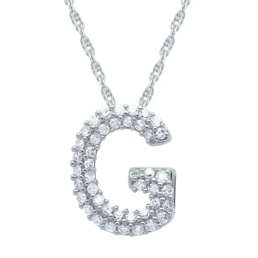1/7 Ct. Tw. Diamond Initial Pendant In