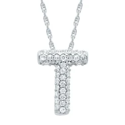 1/7 Ct. Tw. Diamond Initial Pendant In