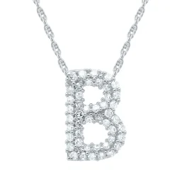 1/7 Ct. Tw. Diamond Initial Pendant In