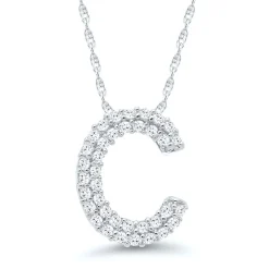 1/7 Ct. Tw. Diamond Initial Pendant In