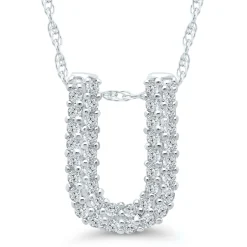 1/7 Ct. Tw. Diamond Initial Pendant In