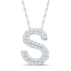 1/7 Ct. Tw. Diamond Initial Pendant In