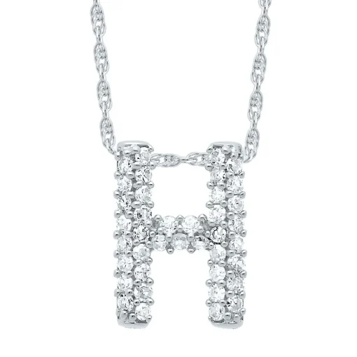1/7 Ct. Tw. Diamond Initial Pendant In