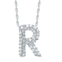 1/7 Ct. Tw. Diamond Initial Pendant In