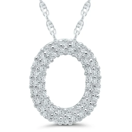 1/7 Ct. Tw. Diamond Initial Pendant In