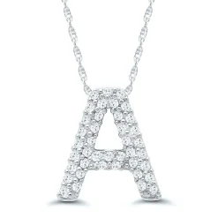 1/7 Ct. Tw. Diamond Initial Pendant In