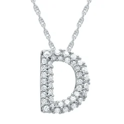 1/7 Ct. Tw. Diamond Initial Pendant In